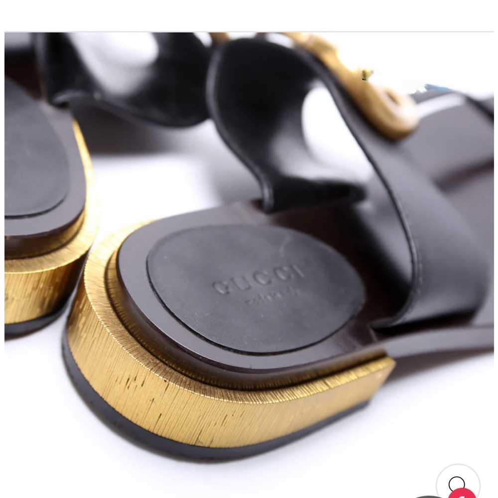 RARE GUCCI MARMONT T-STRAP THONG SANDALS - EXCELLENT CONDITION - RETAILS $895!!! - Picture 4 of 5